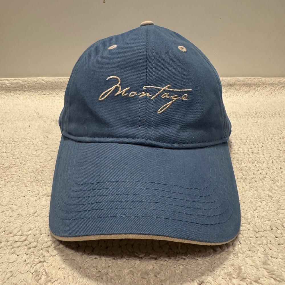 Montage Laguna Beach Resort Hat Cap Adult OS Blue Cotton Vacation Adjustable